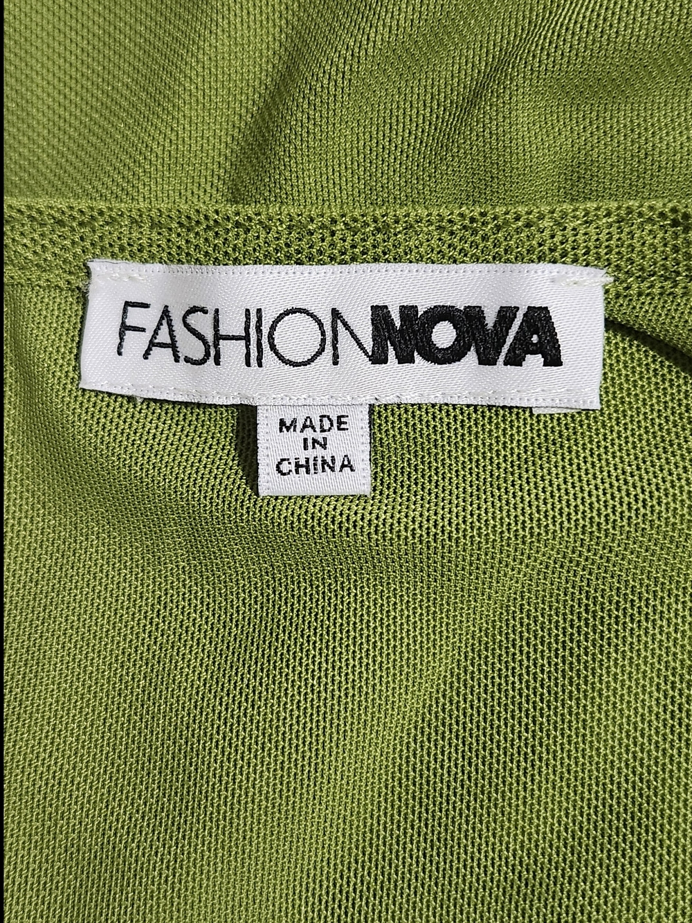 Fashion Nova Olive Green Ruched Bust Long Sleeve Mini Dress Size 1X. - Picture 4 of 6